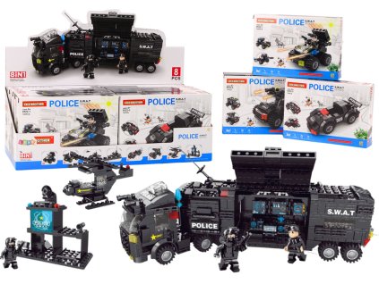 Igralni komplet Specijalne enote policije helikopter in čoln set MIX