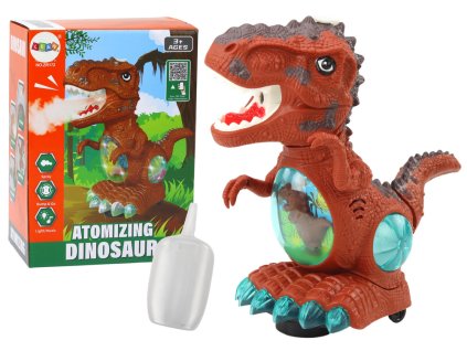 Plešoči dinosaur z zaznavanjem ovir, lučkami in zvoki rjav.
