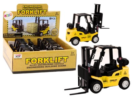 Rumeni kovinski viličar s trenjem pogonom