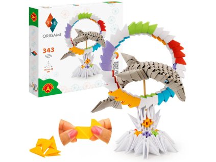 216412 alexander kreativni sada 3d origami delfin