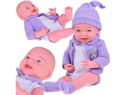 pol pl Usmiechnieta Lalka bobas 40cm laleczka dzidzius fioletowy sweterek ZA5321 21347 11