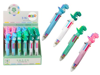 Samodejno večbarvno pero Dino 6 barv mix