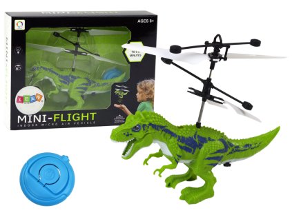Letalna dinozavrska helikopterka na ročno upravljanje zelena