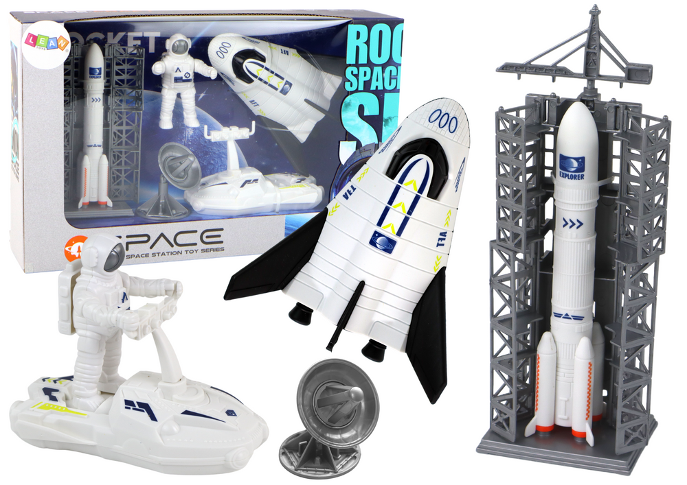 Set za vesoljsko misijo - raketa, astronavt, vesoljska ladja 5 delov