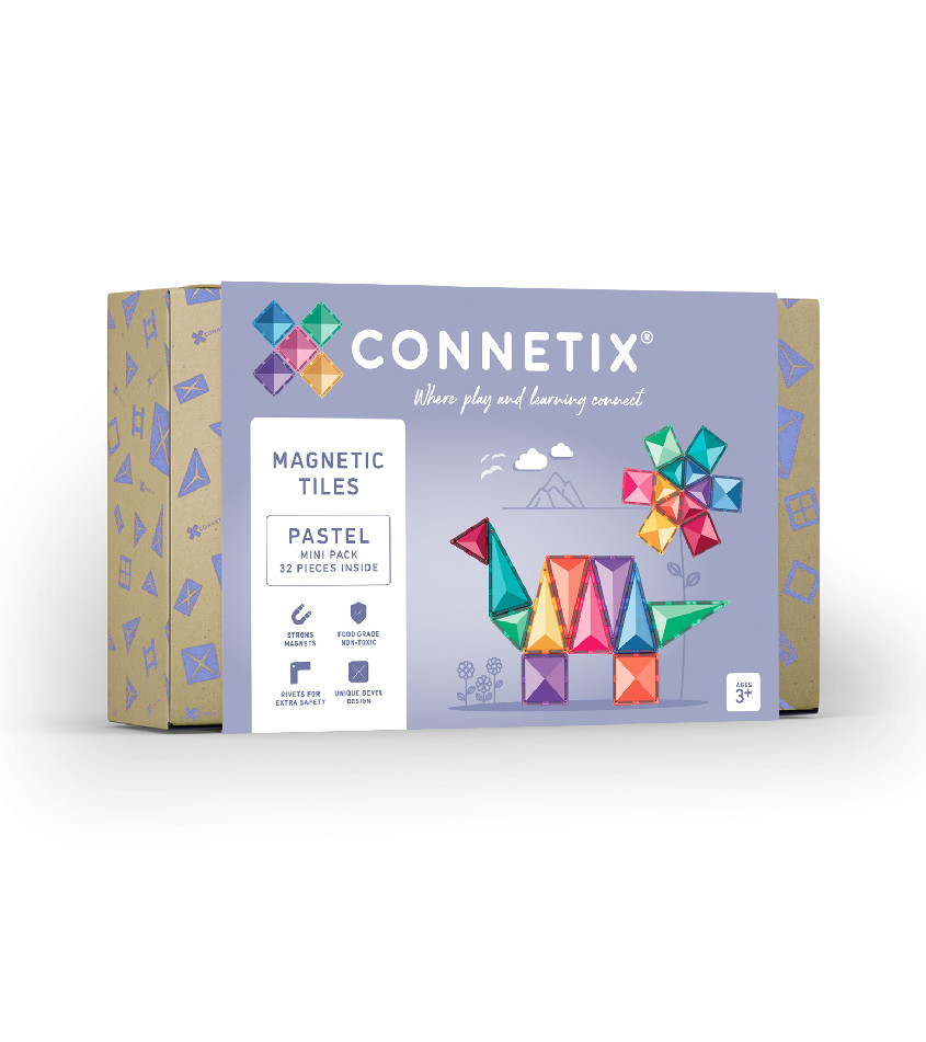 Connetix Tiles - Magnetni gradbeni komplet Pastel Mini 32 kosov