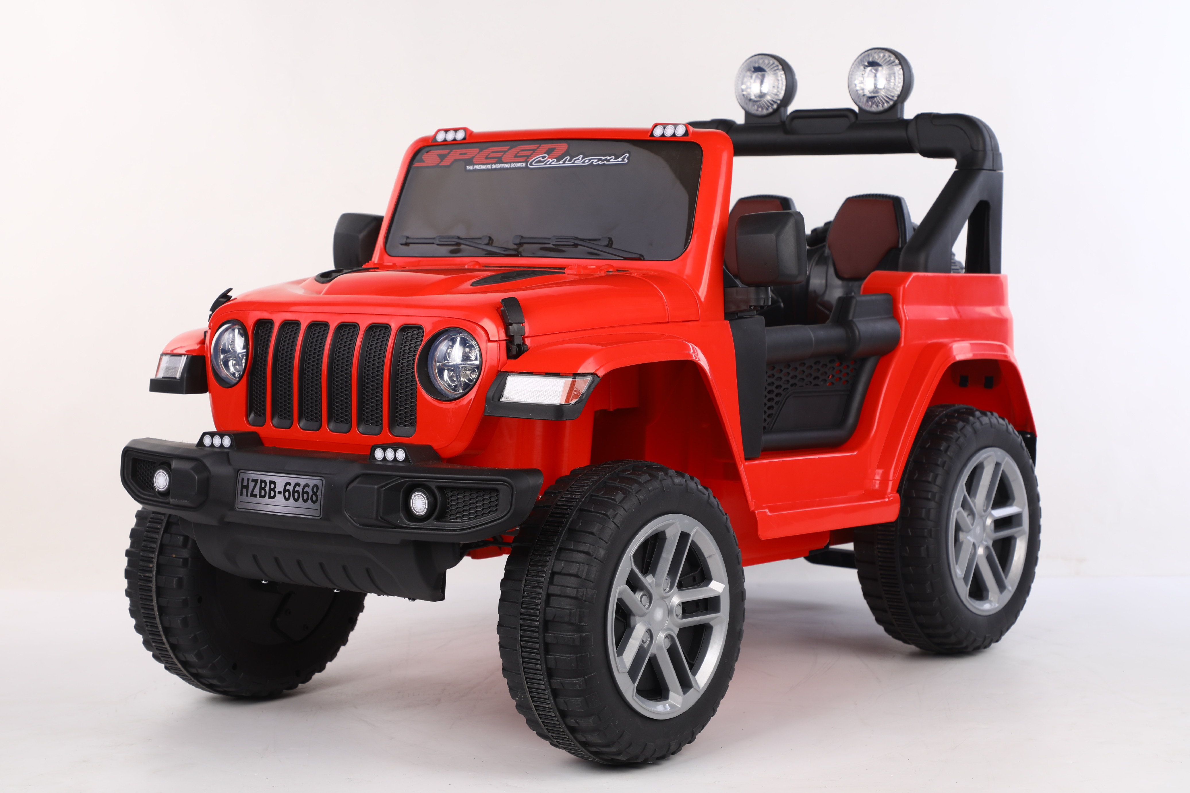 Električni avtomobilček SPEED 2.0 - 4x4 rdeč | 180 W | EVA | LED-luči | 2,4 GHz | EKO usnje | 12V7Ah
