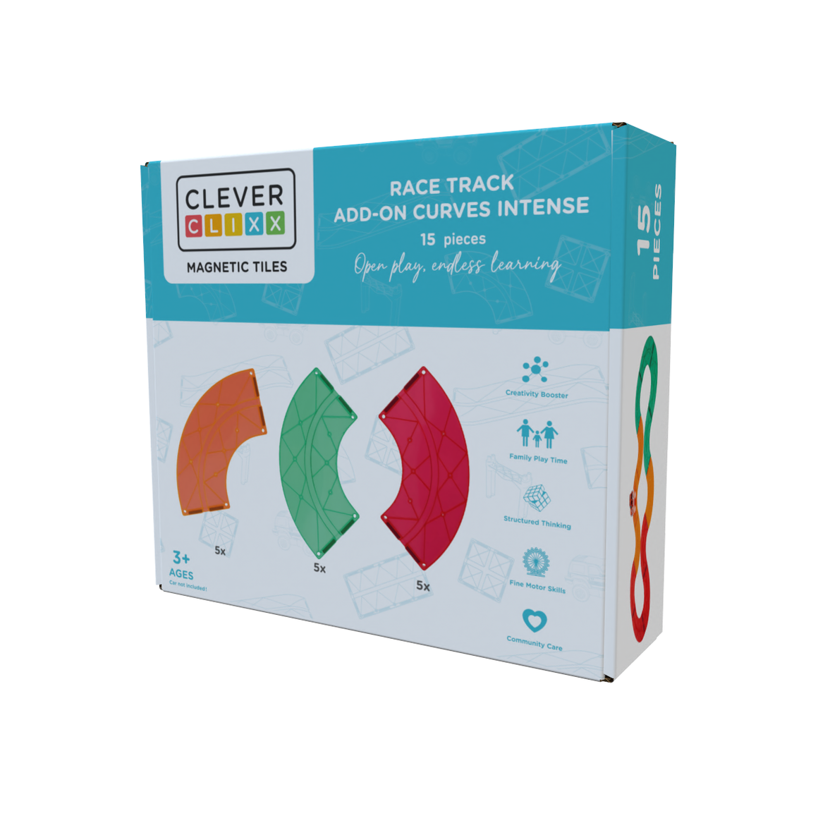 Cleverclixx Intense Ovinki za dirkalno magnetno stezo 15 kosov