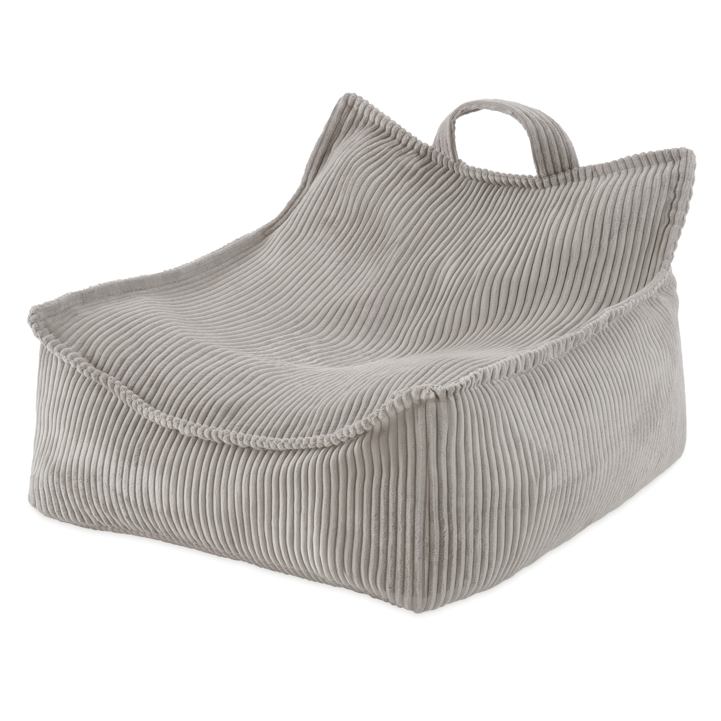 PLUSH NEST Otroški kvadratni fotelj Puffy Žamet 77 × 67 × 50 cm bež