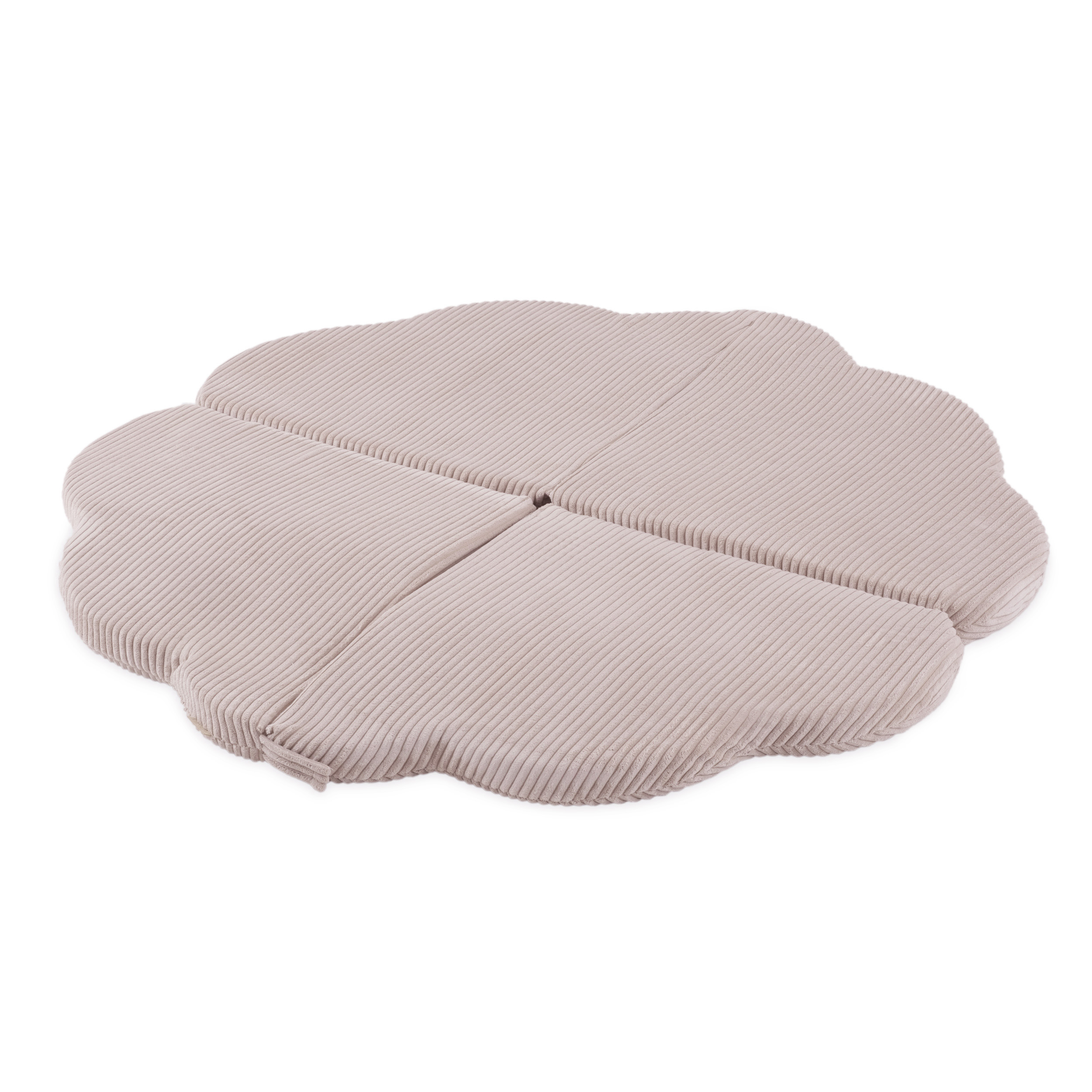 PLUSH NEST Plišasta igralna podloga v obliki cveta 115 × 115 × 5 cm, premium žamet, svetlo roza
