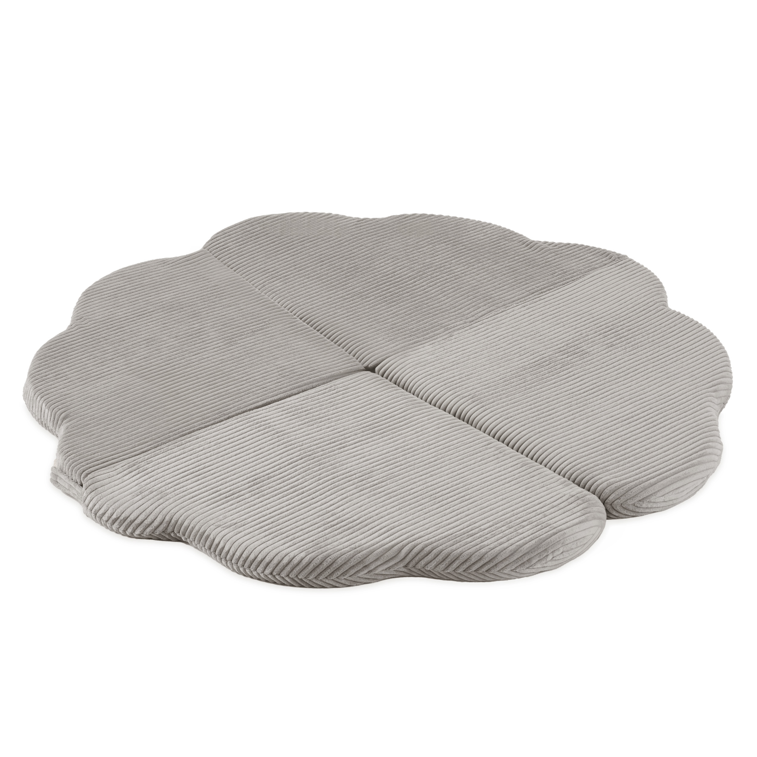 PLUSH NEST Plišasta igralna podloga v obliki cveta Žamet (premium) 115 × 115 × 5 cm bež