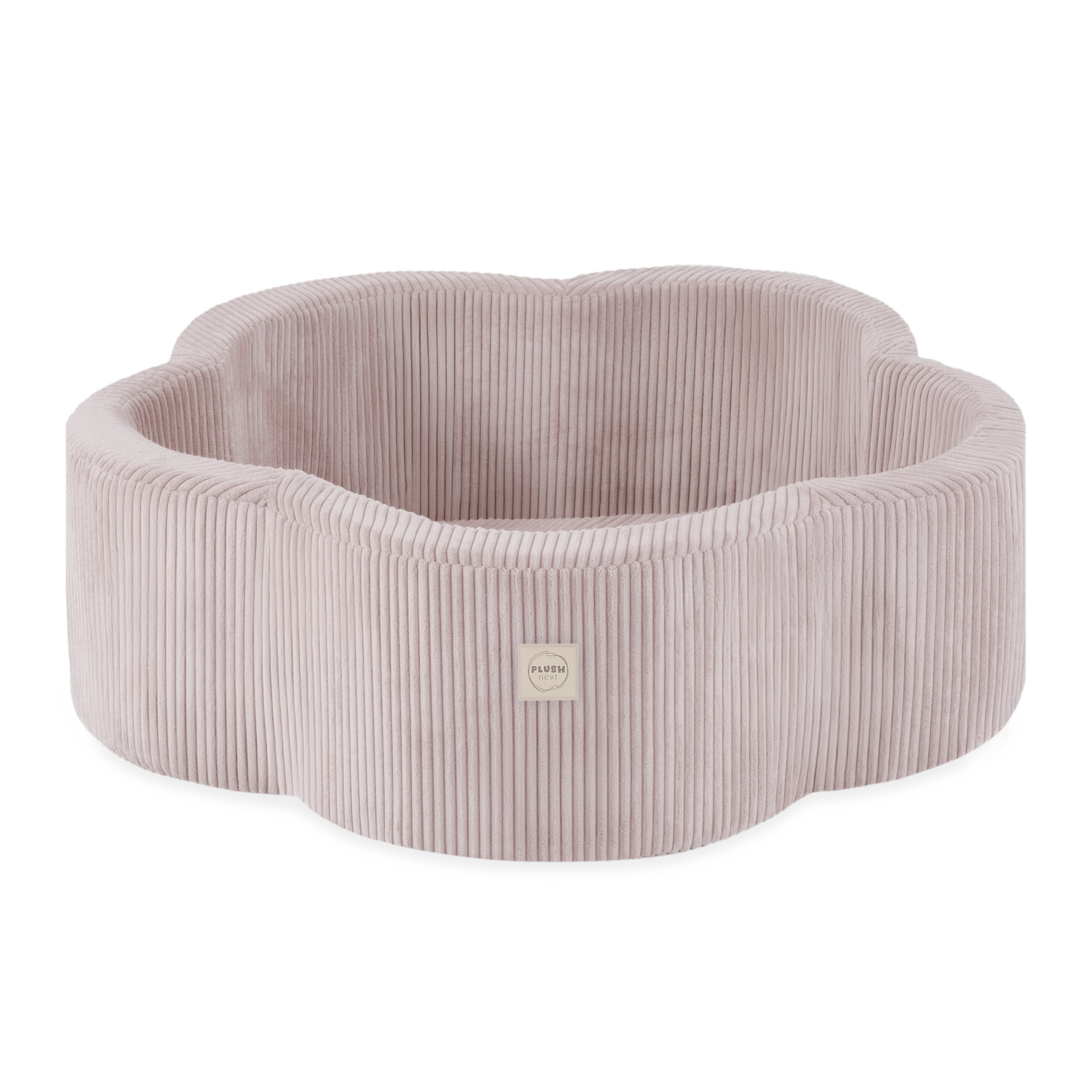 PLUSH NEST Suhi bazen Cvetlična cona Žametno blago svetlo roza 95 × 30 cm