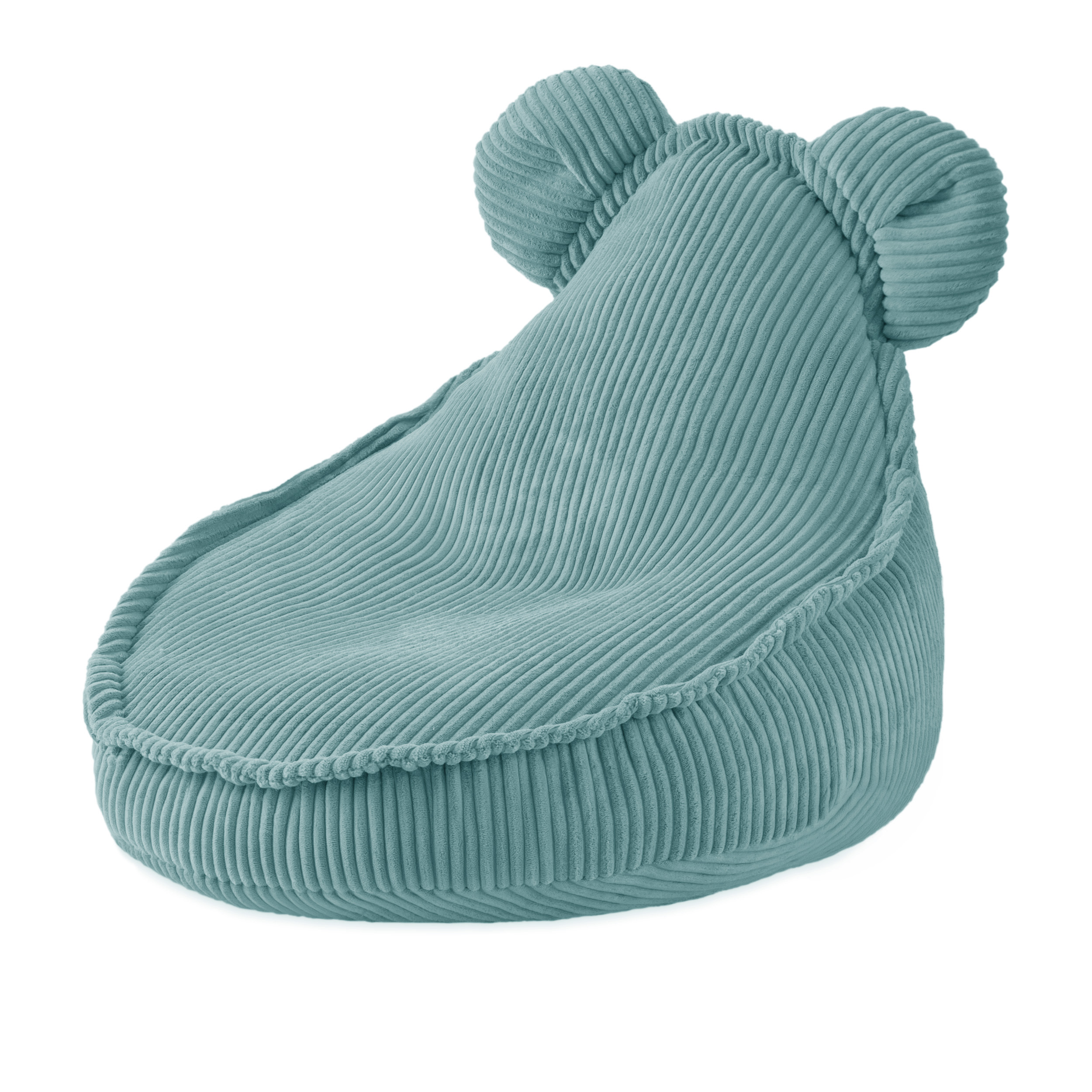 PLUSH NEST Otroški fotelj Huggy Bear 68 × 45 cm, premium žamet, moder