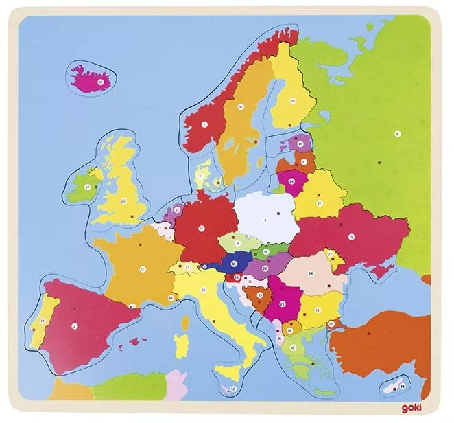 Goki Puzzle na plošči - Evropa