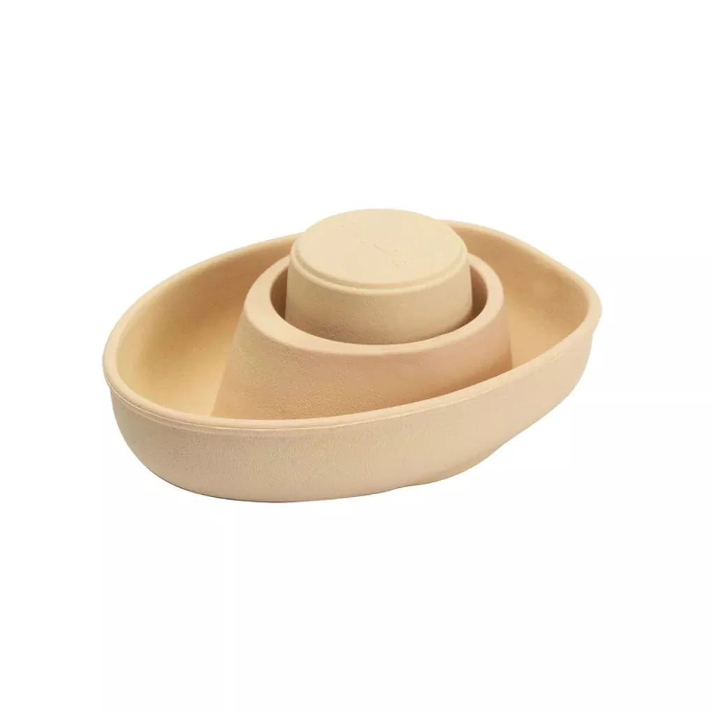 PlanToys Gumijasti čoln - oranžen