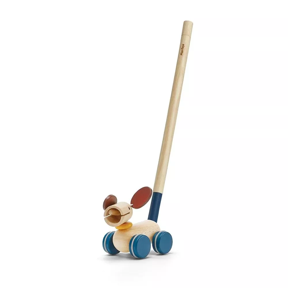 PlanToys Igrača za vlečenje in potiskanje - psiček