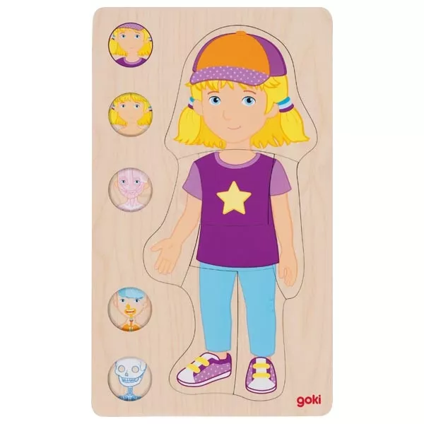 Goki Plastenke puzzle dekle