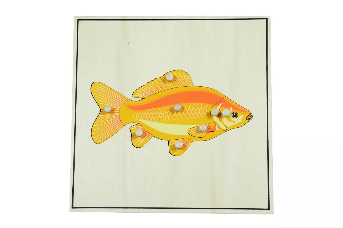 Moyo Montessori Puzzle s skeletom - riba