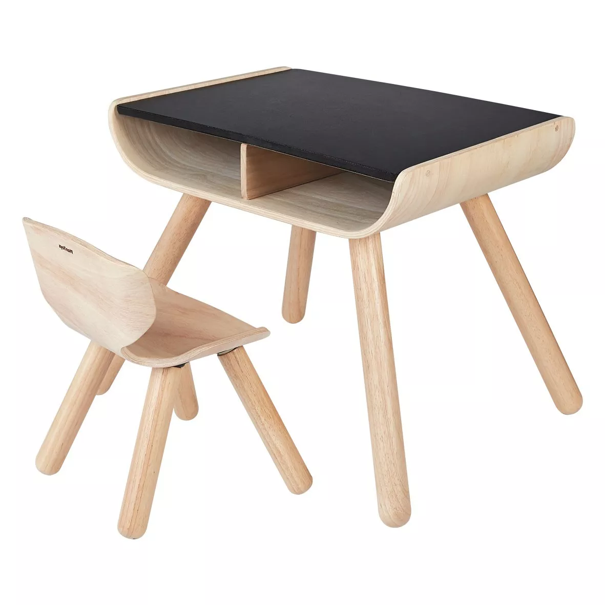 PlanToys Otroška mizica s stolom - črna