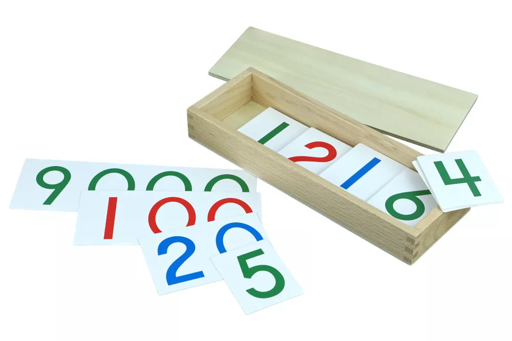 Moyo Montessori Velike papirnate kartice s številkami 1-9000