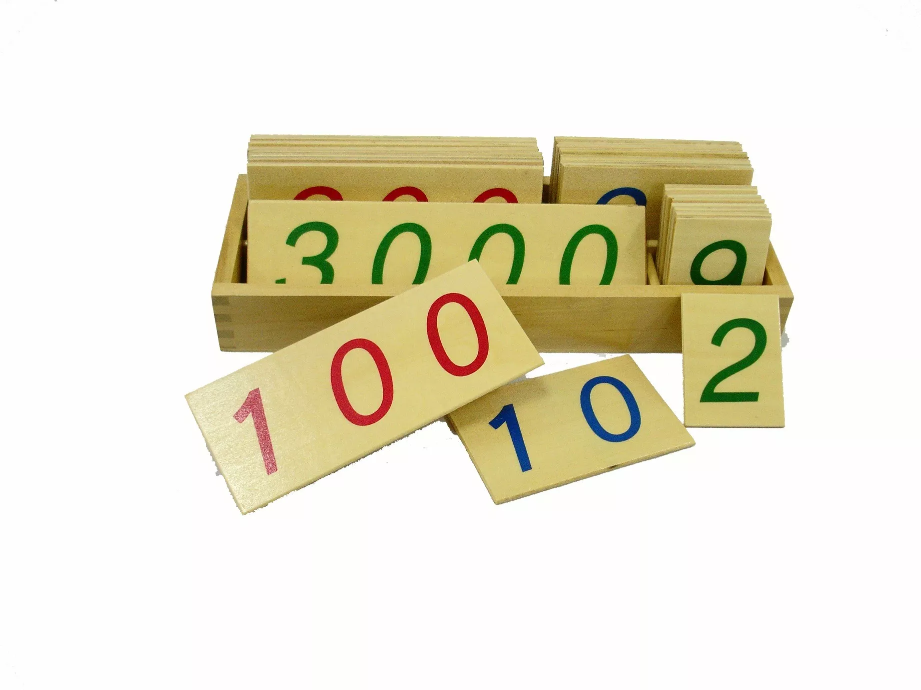 Moyo Montessori Velike lesene kartice s številkami 1-3000
