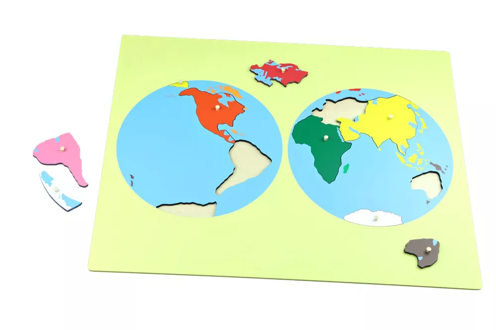 Moyo Montessori Puzzle - zemljevid sveta - brez okvirja