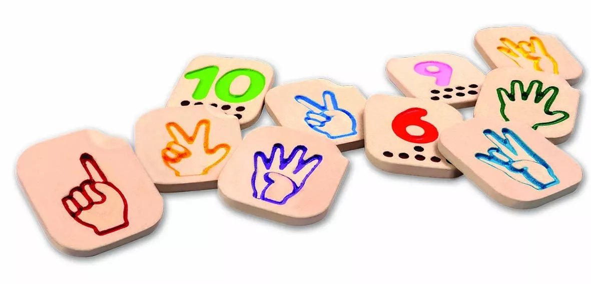 PlanToys Prstna abeceda - številke 1-10