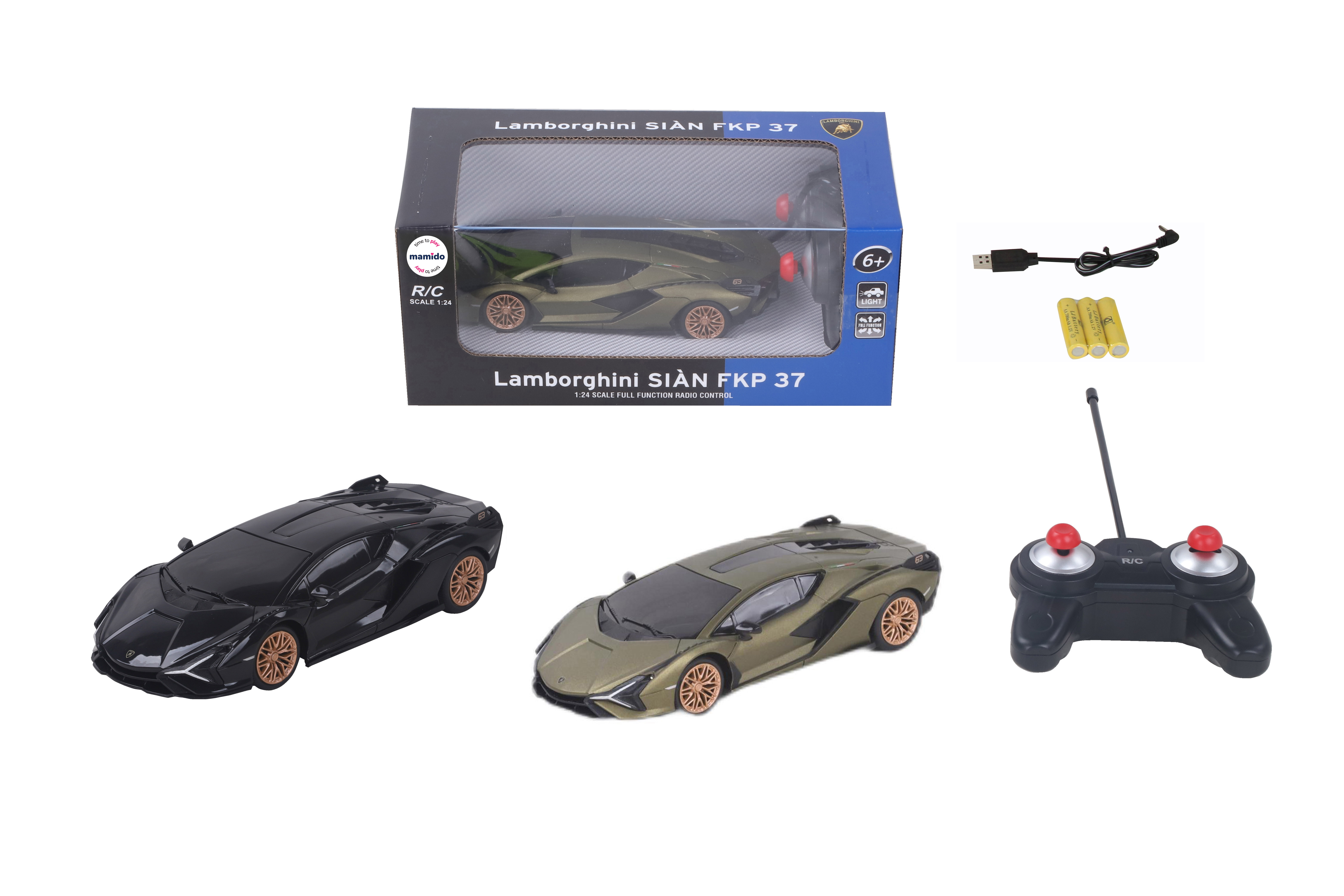 Avto na daljinsko upravljanje LAMBORGHINI SIAN FKP 37 R/C 1:24 črn