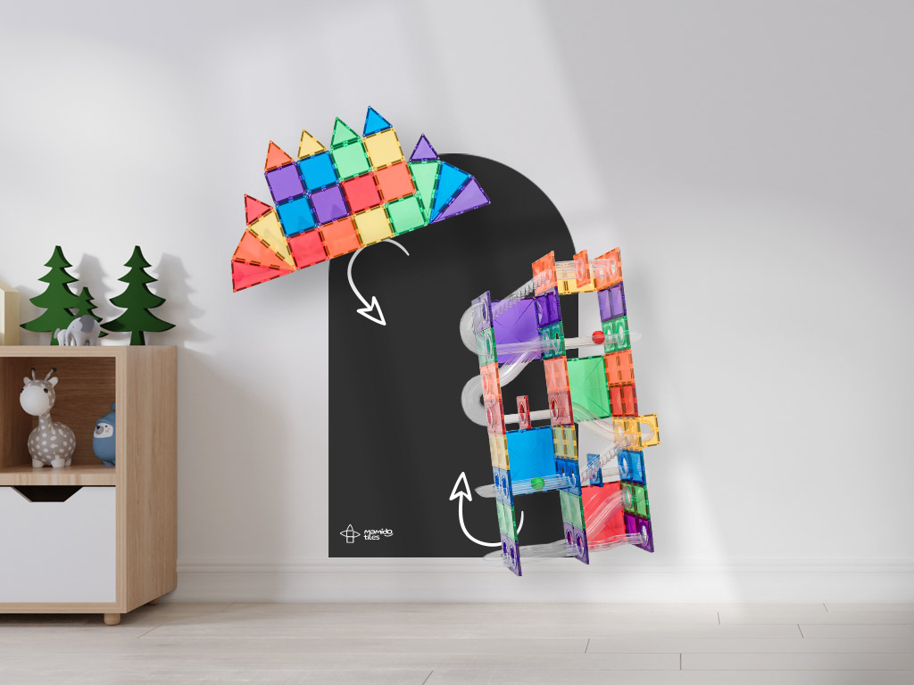 Tiles Magnetna stenska tapeta Black MT100
