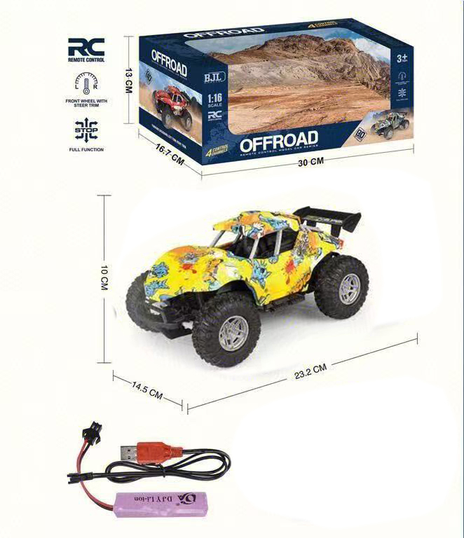 Terensko vozilo na daljinsko upravljanje Buggy 1:16 rumeno MT1572