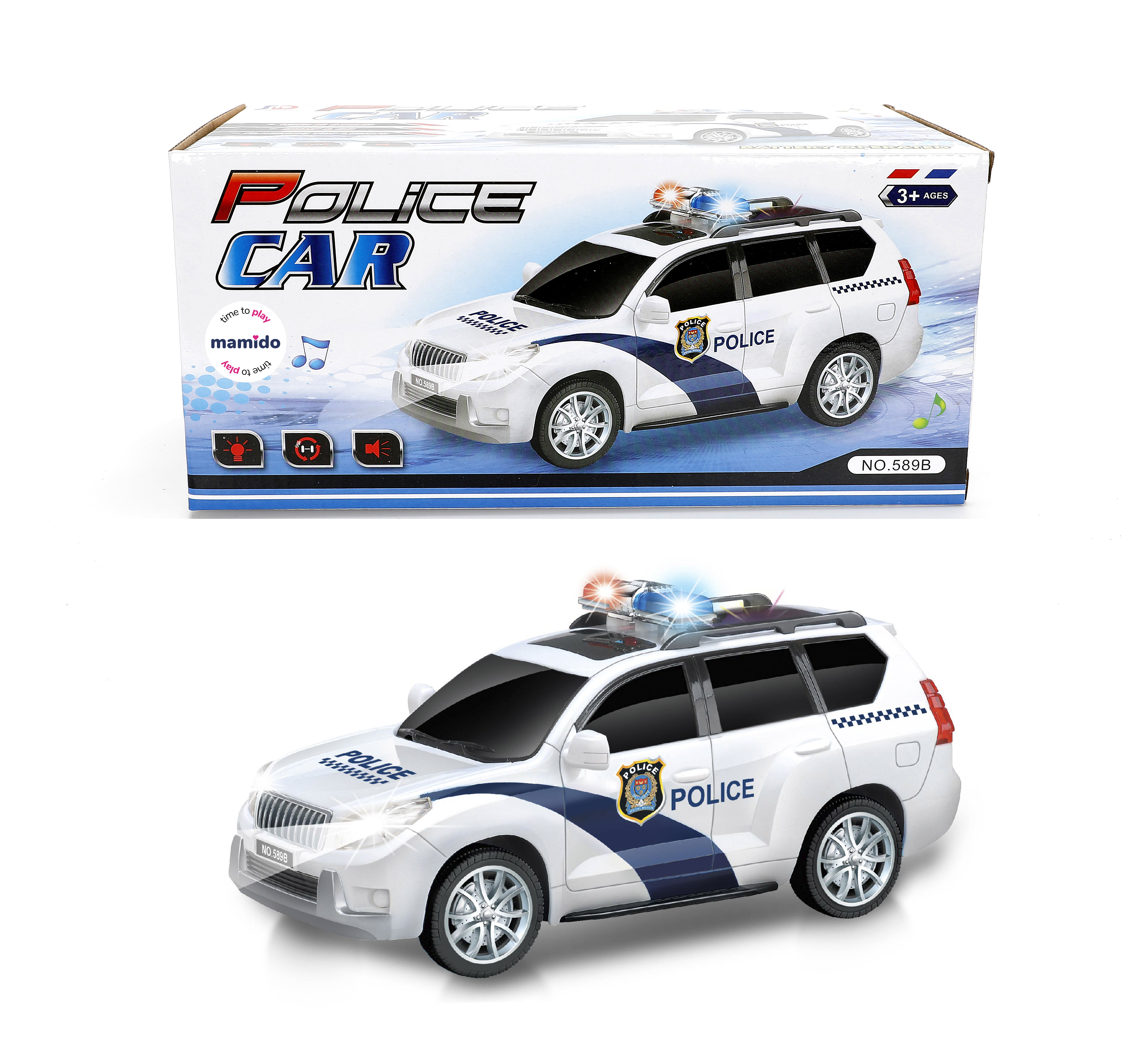 Interaktivni policijski avto z lučmi in zvoki MT1553