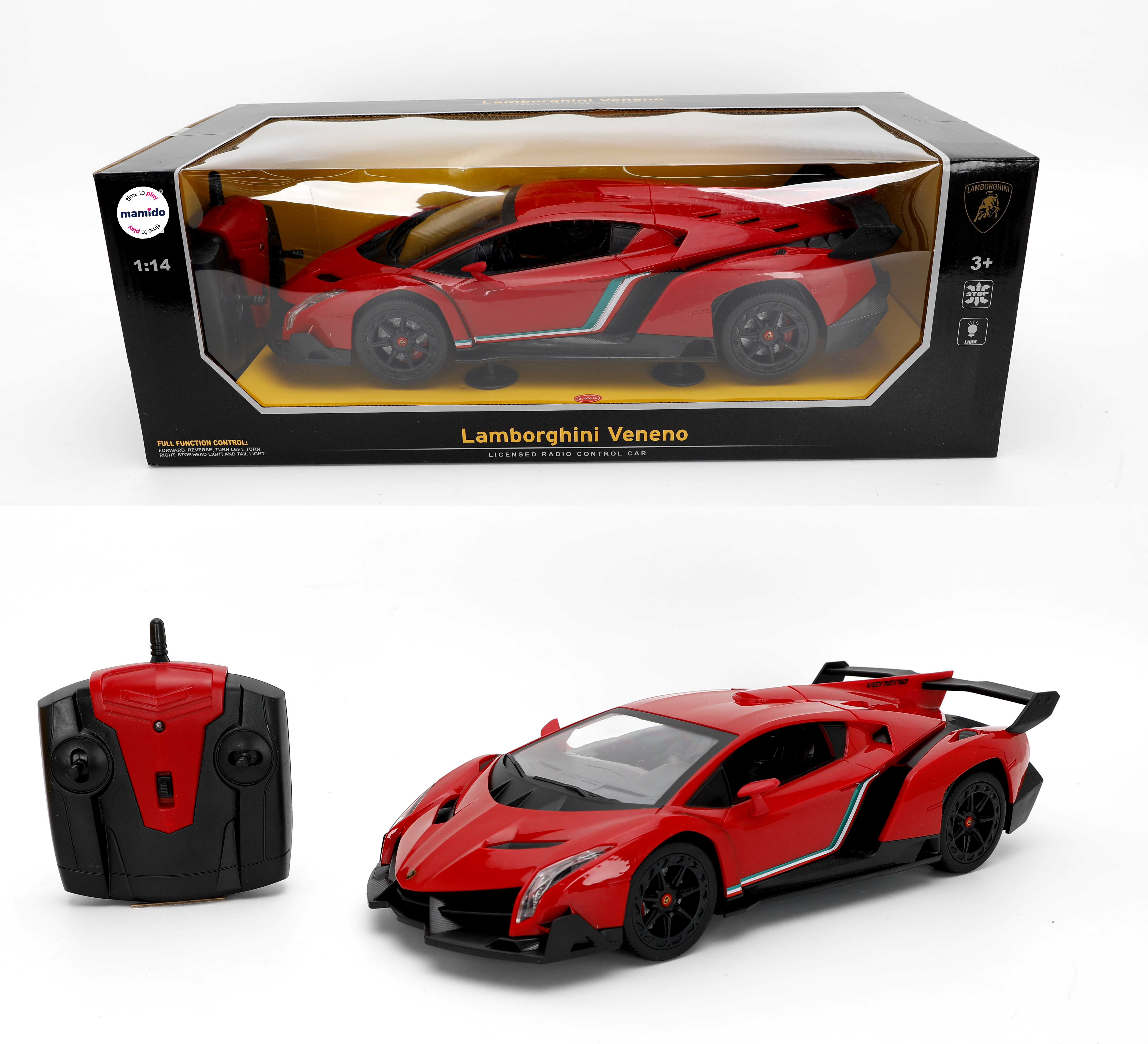 Daljinsko vodljiv avtomobilček Lamborghini Poison 1:14 z rdečimi lučmi