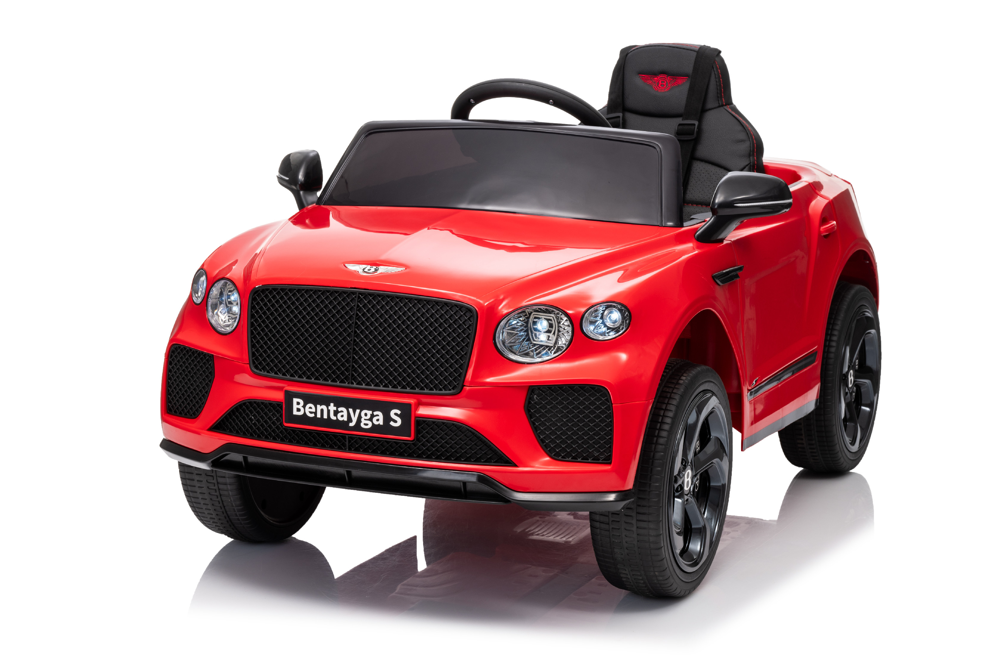 Rdeči električni avtomobilček Bentley Bentayga S 4x4