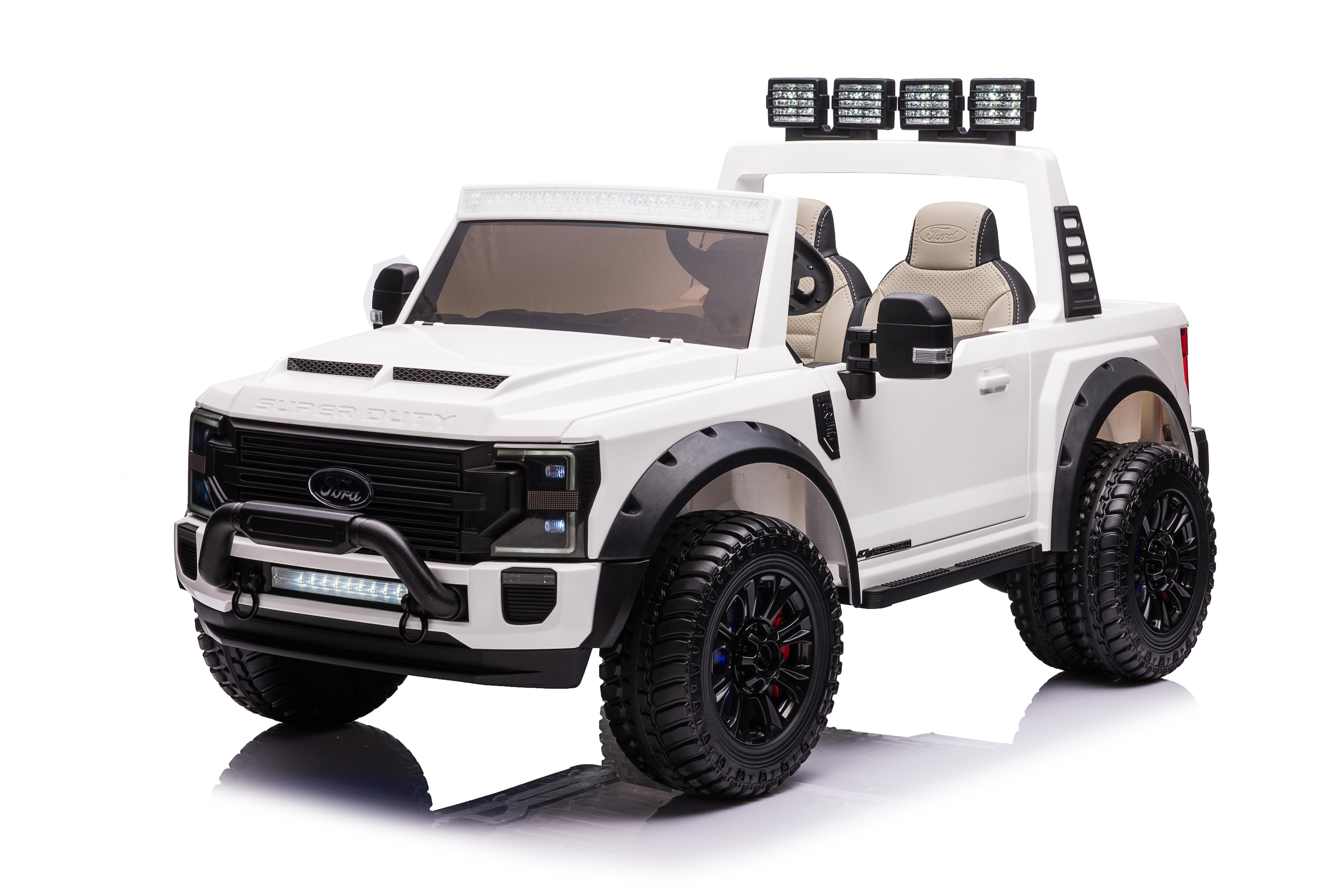 Električni avtomobilček Ford Super Duty 4x4 bel