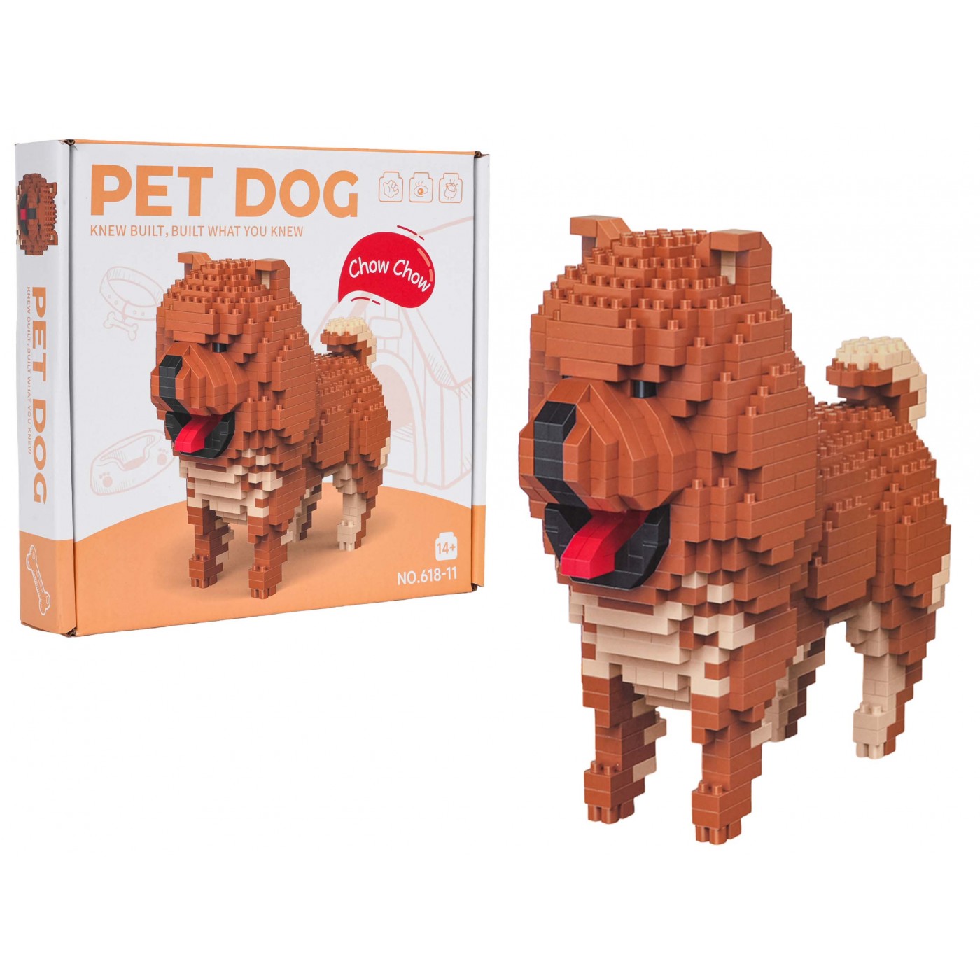 Set za sestavljanje kuža Chow Chow 800 koščkov