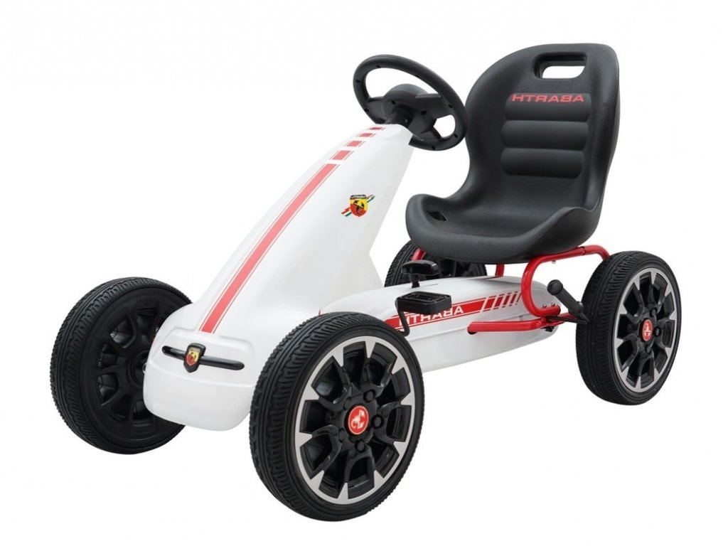 ABARTH go-kart na pedala bela