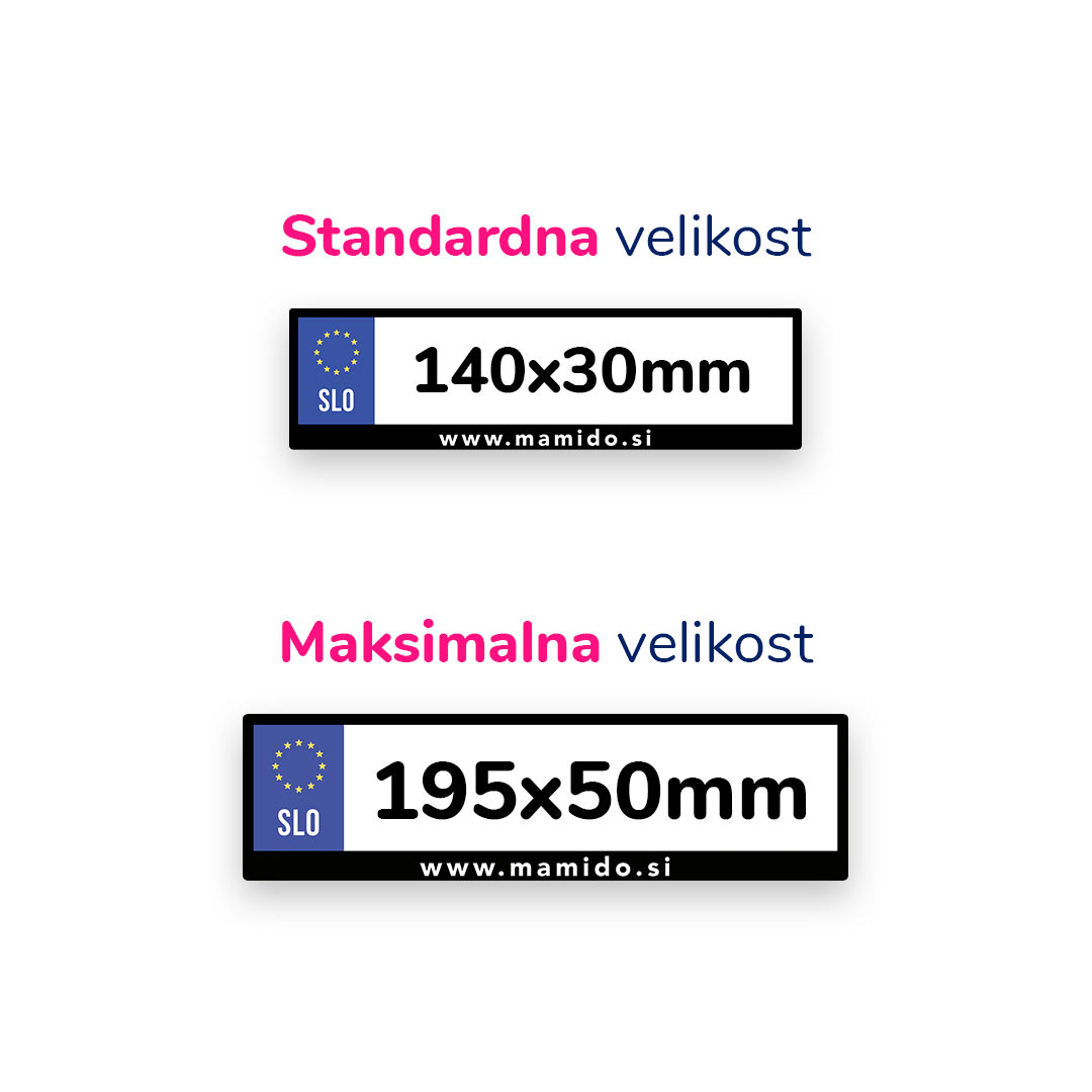 Registrska tablica po meri z napisom na električnem avtomobilu