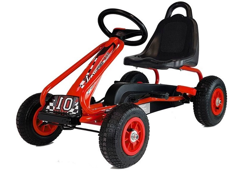 Go-kart na pedala Formula 01 rdeča