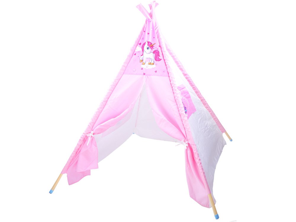 Otroški šotor Teepee samorog roza