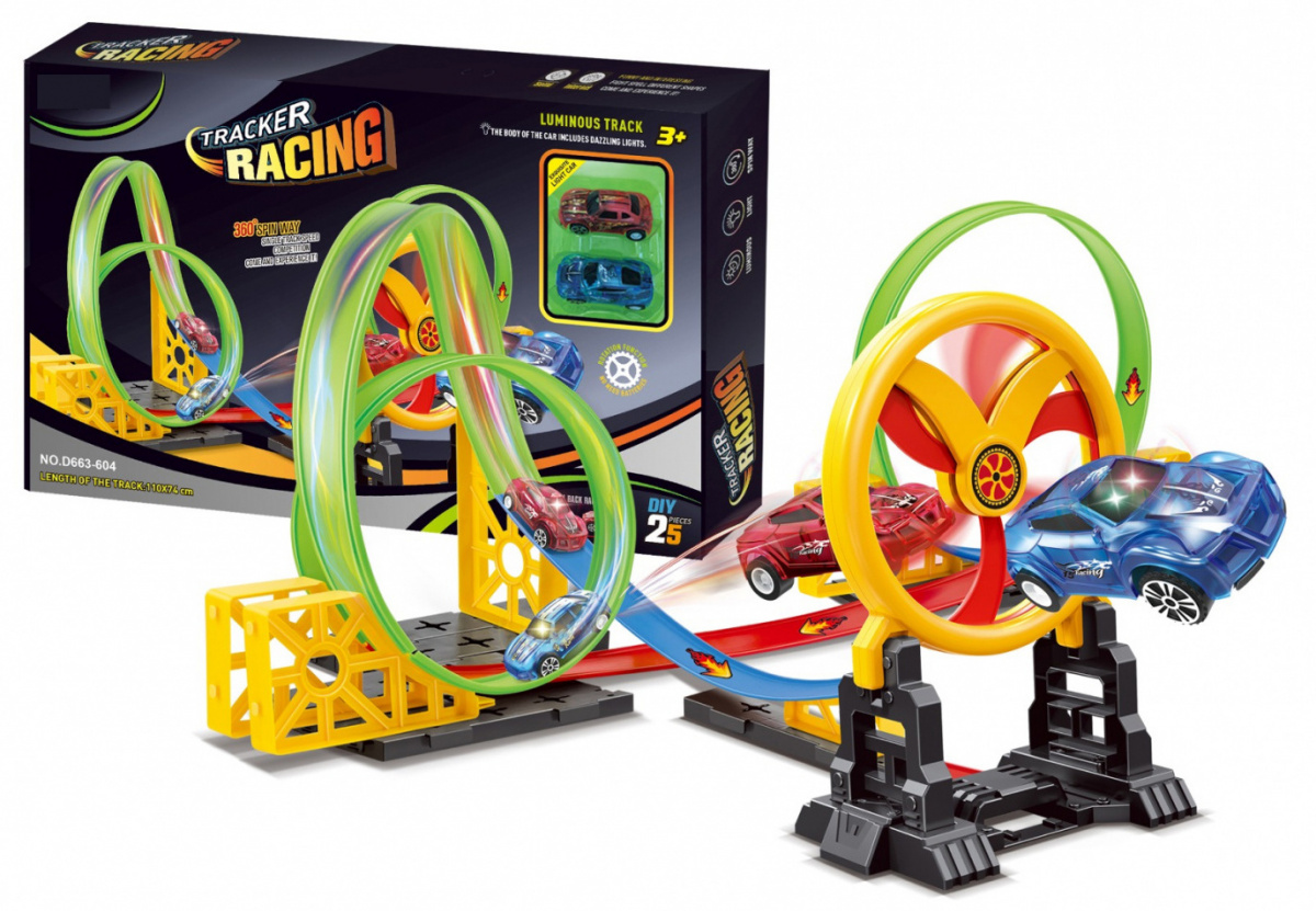 Steza za avtomobilčke s avtomobili Tracker Racing