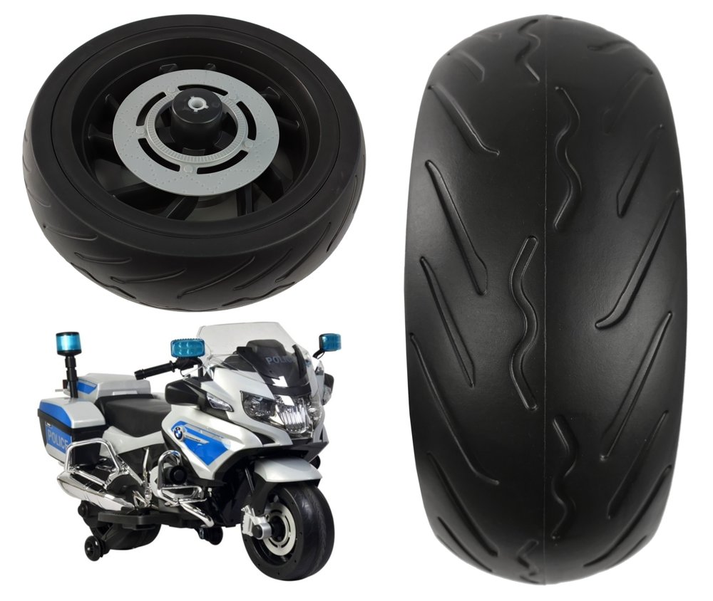 Rezervno kolo EVA na otroški motor na akumulator BMW R1200 spredaj