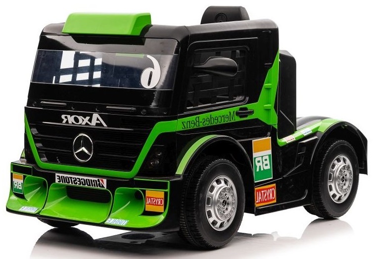 Otroški električni tovornjak Mercedes Axor LCD zelen
