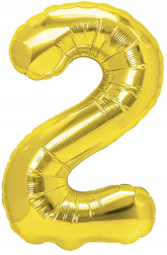 Folični balon številka 2 zlati 40 cm