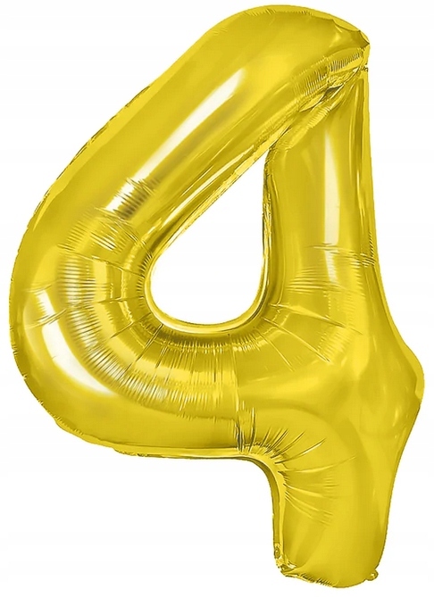 Folija balon številka 4 zlat 40 cm