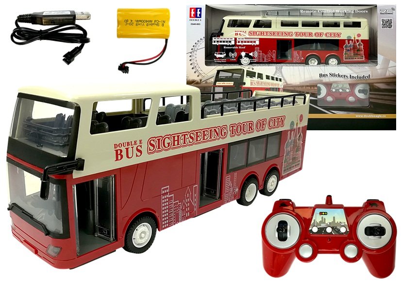 Double E Dvonadstropni avtobus na daljinsko vodenje R/C 2.4G 1:18