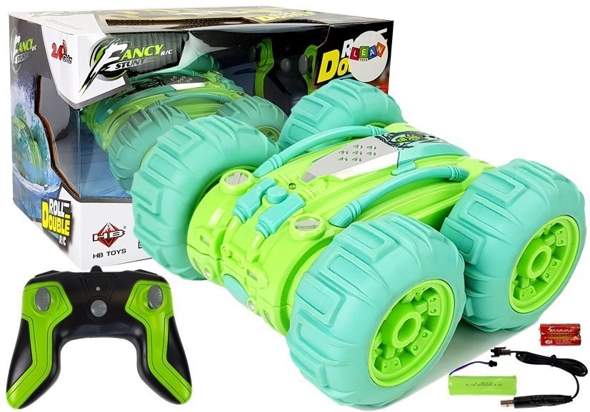 Obojestranski avto na daljinsko vodenje R/C 1:24 zelen