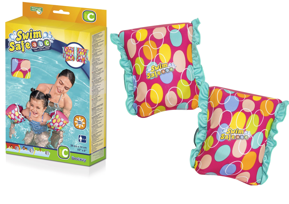Napihljive rokavice S/M Bestway 32182 roza