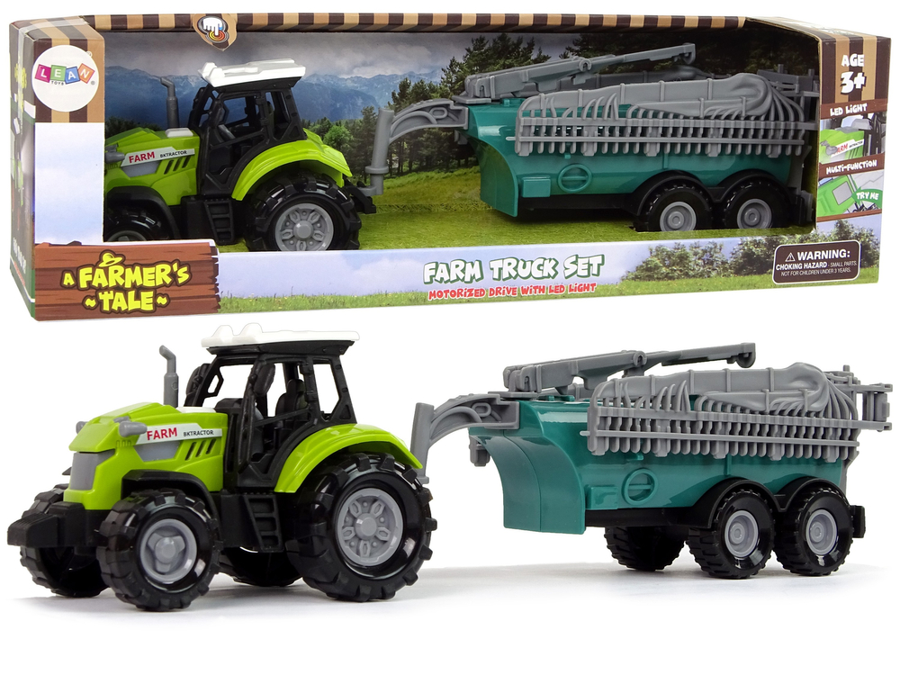 Traktor s škropilnico zelen