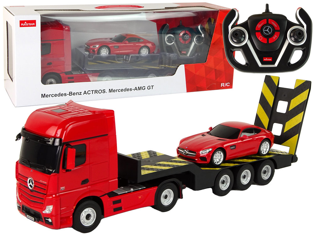 Tovornjak Mercedes na daljinsko vodenje R/C 1:26 rdeč