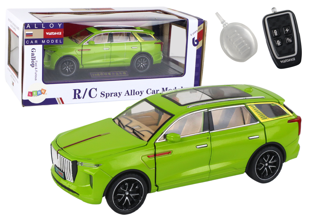 Aluminijasti avto na daljinsko vodenje RC zelen
