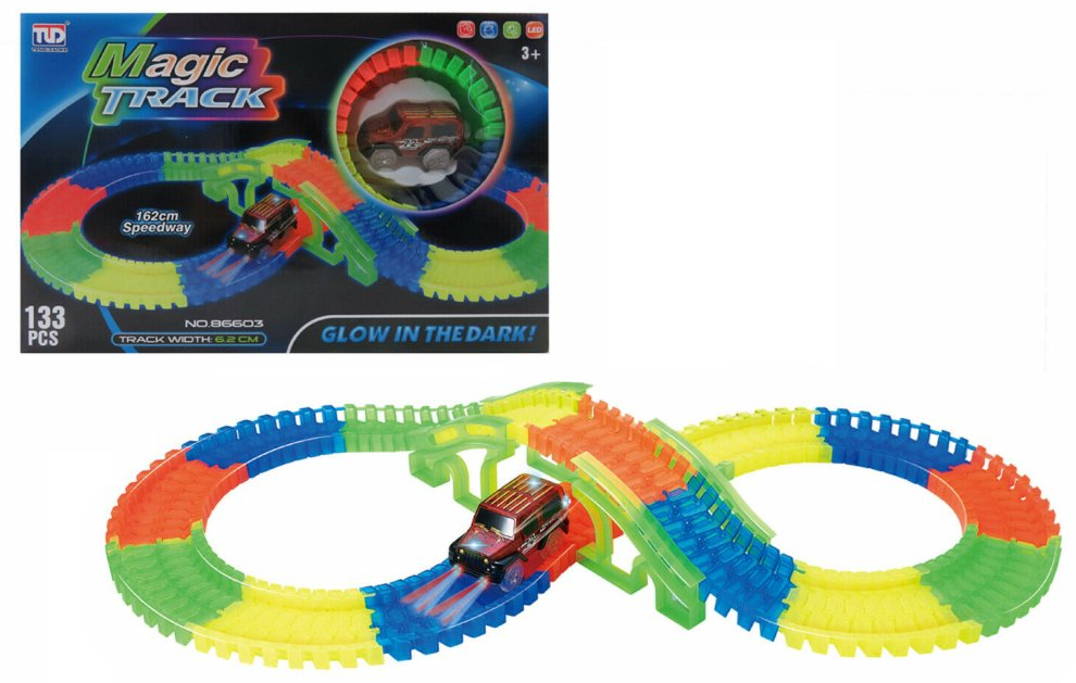 Magic Track svetleča steza za avtomobilčke 133 delov